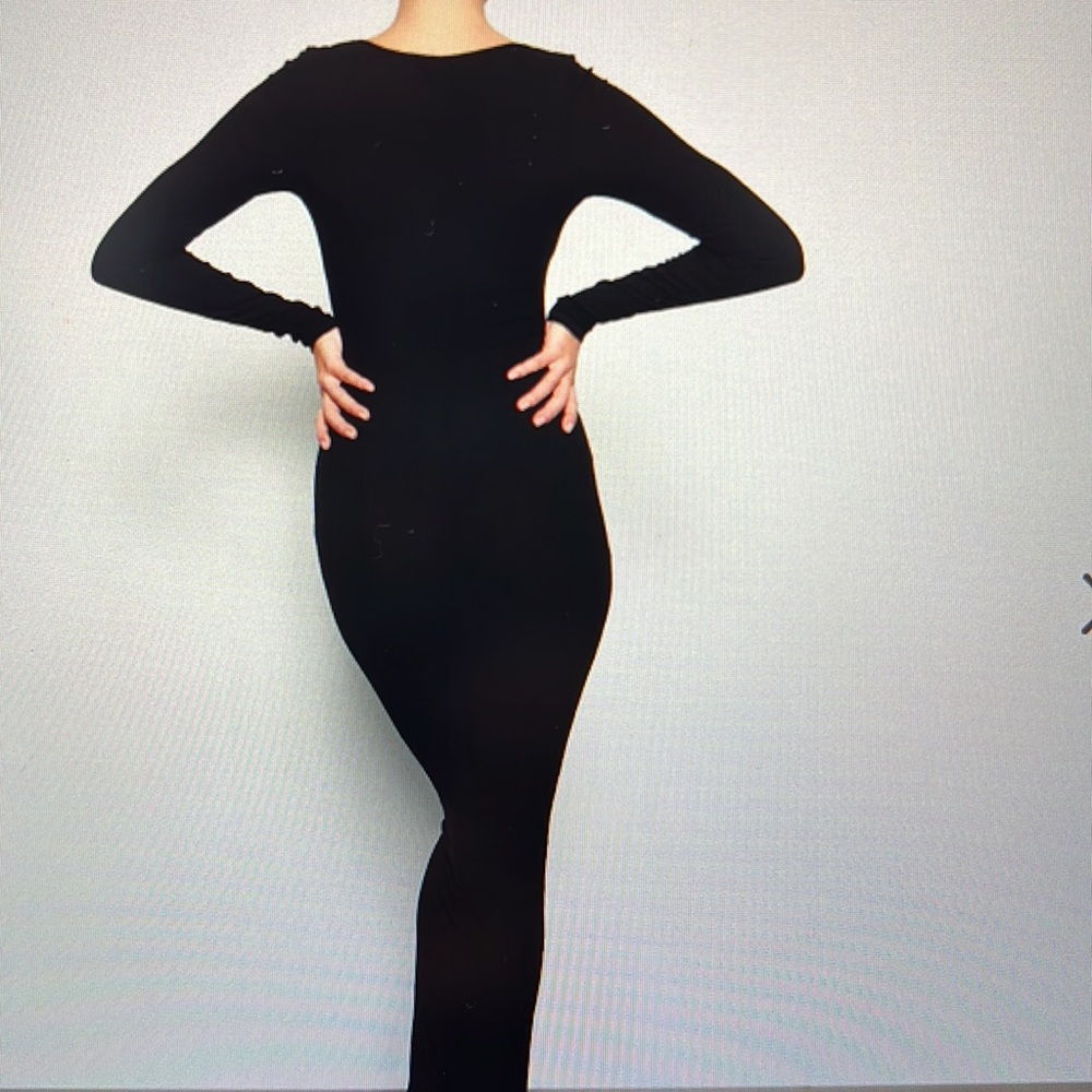 SKIMS Long Sleeve Lounge Dress, NWT - Picture 4 of 8
